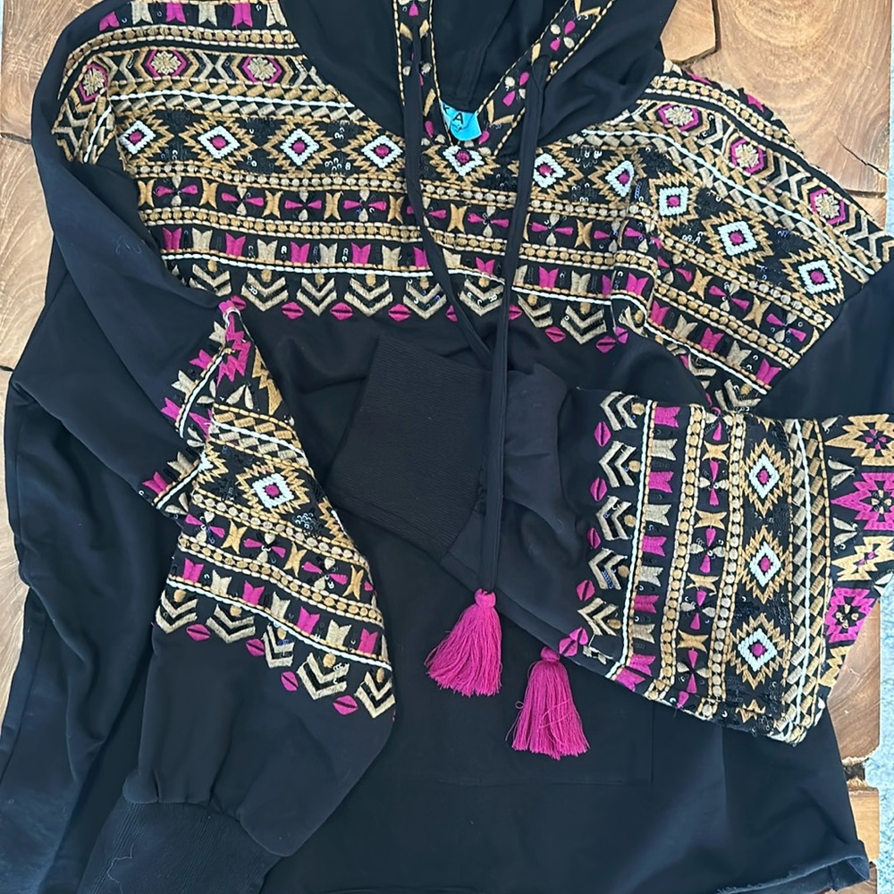 KAS designs Sequined Embroidered Hoodie size L